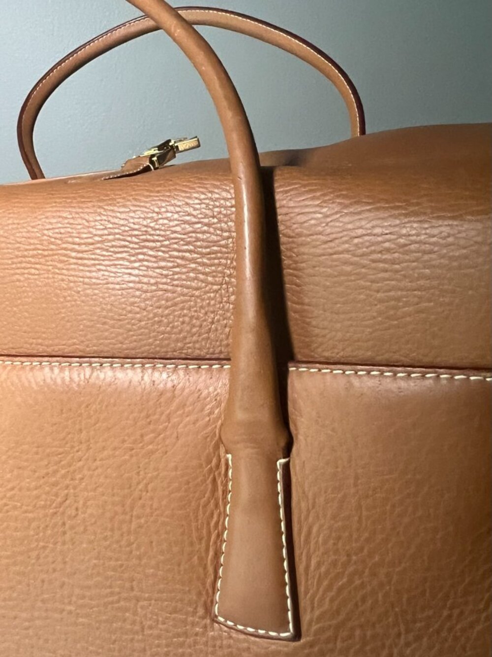 Salvatore Ferragamo Gancini Brown Leather Satchel Top Handle Shoulder Bag - Picture 13 of 16